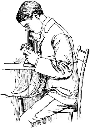 Man with microscope
